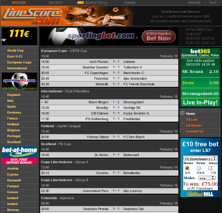 Livescore Today Match Results
